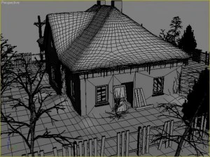 ruined house garden 3D Model