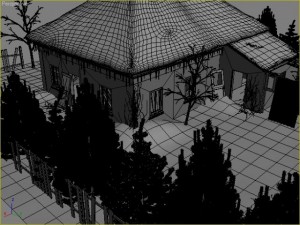 ruined house garden Modelo 3D