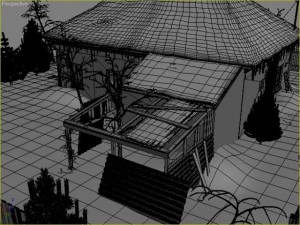 ruined house garden Modelo 3D