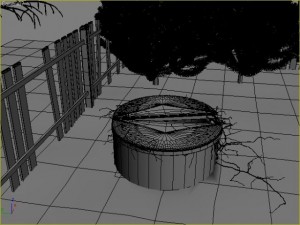 ruined house garden Modelo 3D