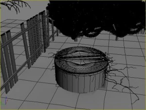 ruined house garden 3D Model