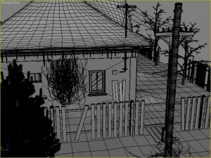 ruined house garden 3D Model