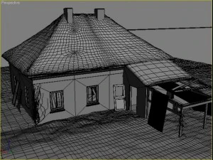 ruined house interior 3D Model