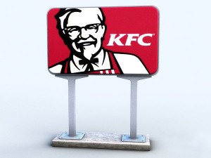 kfc - road sign 3Dモデル