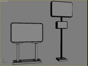 kfc - road sign 3D Model