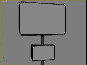 kfc - road sign 3D Model