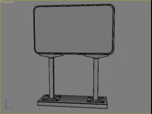 kfc - road sign 3D Model