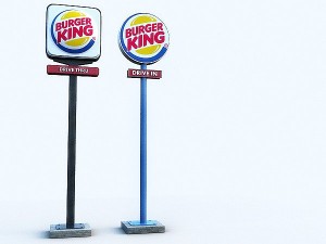 fastfood signs set Modello 3D