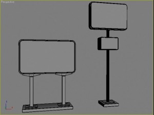 fastfood signs set Modello 3D