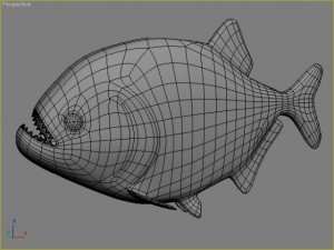 piranha fish Modelo 3D