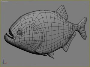 piranha fish 3D Model