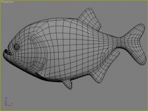 piranha fish Modelo 3D