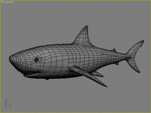 great white shark 3D 모델