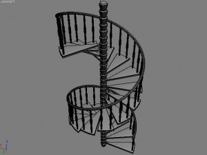spiral stairs Modelo 3D