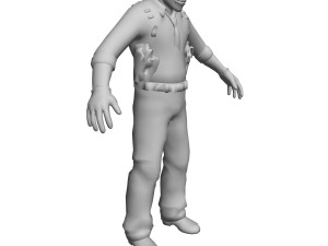 black mask rigged Model 3D