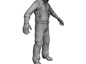 black mask rigged Model 3D