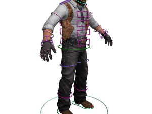 black mask rigged 3D Model