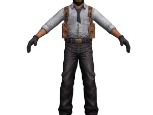 black mask rigged Model 3D