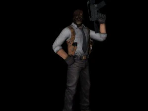 black mask rigged 3D Model
