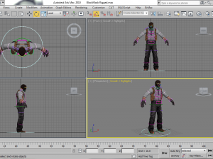 black mask rigged Model 3D