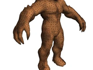 cara de arcilla aparejada Modelo 3D