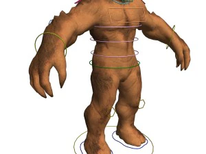 cara de arcilla aparejada Modelo 3D
