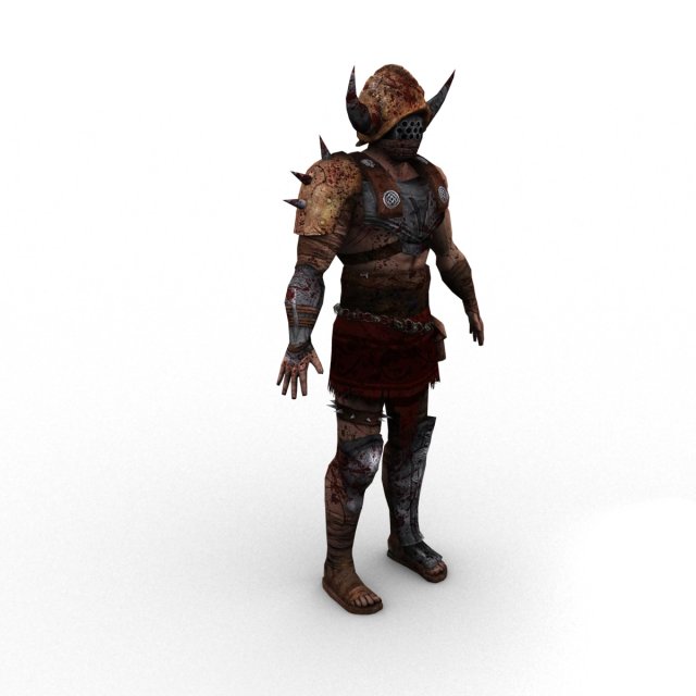 gladiator rigged 3D Модель .c4d .max .obj .3ds .fbx .stl .blend 