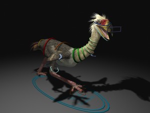 phorusrhacos rigged Modello 3D