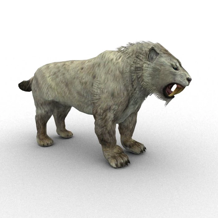 sabrecat rigged 3D Model .c4d .max .obj .3ds .fbx .stl .blend 