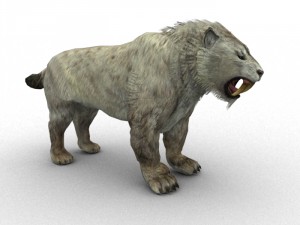 sabrecat rigged Model 3D