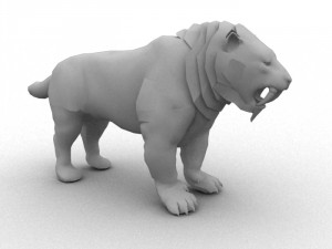 sabrecat rigged 3D Model