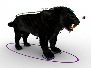 sabrecat rigged 3D Model