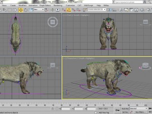 sabrecat rigged 3D Model