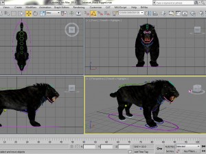 sabrecat rigged 3D Model