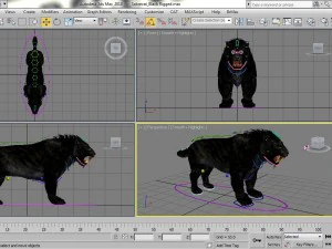 sabrecat rigged 3D Model