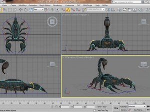 scorpion rigged Modelo 3D
