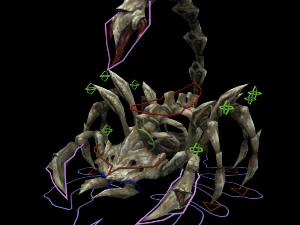 esqueleto de escorpi&atilde;o manipulado Modelo 3D