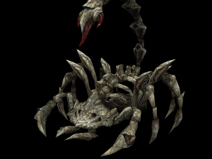 esqueleto de escorpi&atilde;o manipulado Modelo 3D