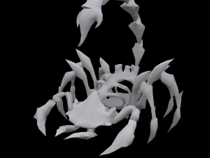 scorpion skeleton rigged 3D Model