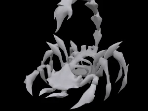 esqueleto de escorpi&atilde;o manipulado Modelo 3D