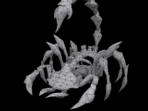 esqueleto de escorpi&atilde;o manipulado Modelo 3D