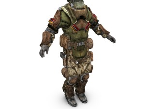 trooper rigged Model 3D