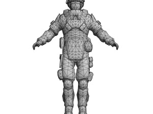 trooper rigged 3D Model