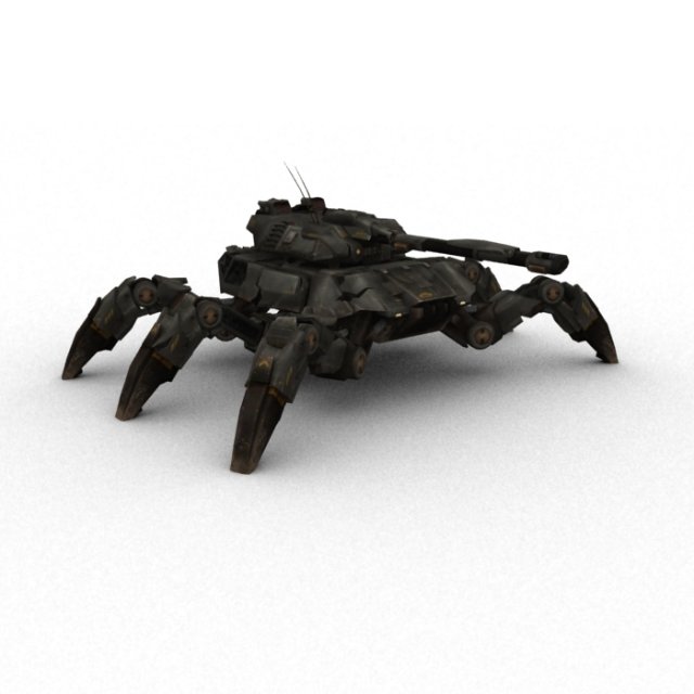 spider tank rigged Modelo 3D .c4d .max .obj .3ds .fbx .stl .blend 