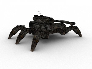 spider tank rigged Modelo 3D