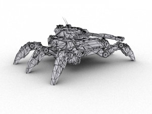 spider tank rigged Modelo 3D