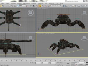 spider tank rigged Modelo 3D