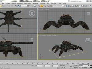 스파이더 탱크 조작 3D 모델