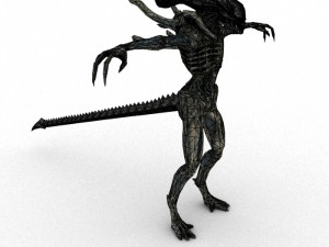 xeno soldier rigged Modèle 3D