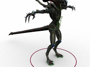 xeno soldier rigged Modèle 3D